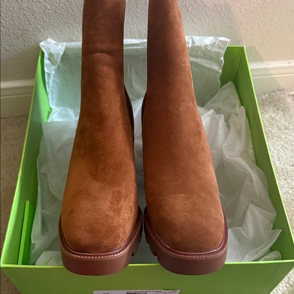 NIB Sam Edelman Rollins Brown Suede Ankle Boots sz 9.5 - Picture 10 of 11